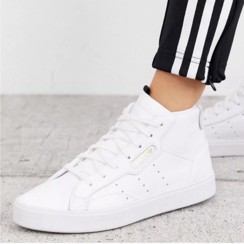 Adidas sleek high-top sneakers sz 8.5